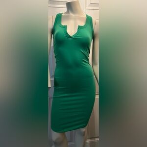 Chic Sleeveless Green Mini Dress